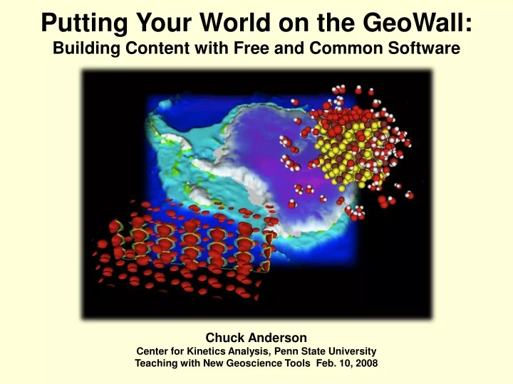 putting your world on the geowall building content with free and common software
