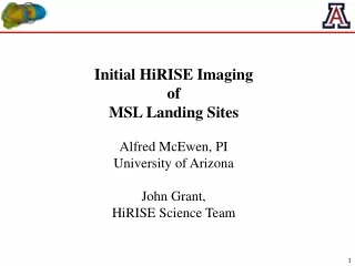 HiRISE Landing Site Images: