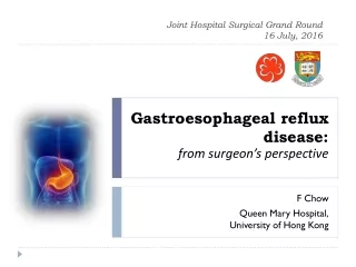 Gastroesophageal reflux disease: from surgeon’s perspective