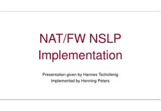 NAT/FW NSLP Implementation