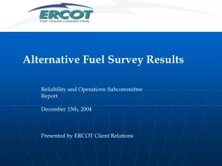 Alternative Fuel Survey Results