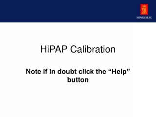 HiPAP Calibration