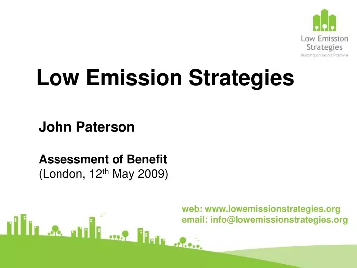 low emission strategies