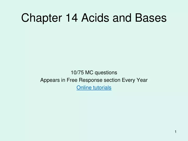 Ppt Chapter 14 Acids And Bases Powerpoint Presentation Free Download Id 9573256