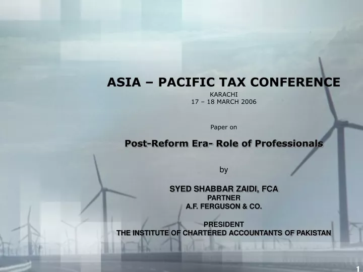 asia pacific tax conference karachi 17 18 march