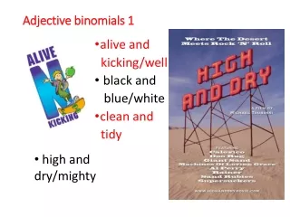 Adjective binomials 1