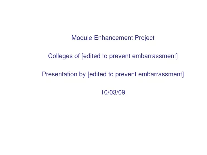 module enhancement project colleges of edited