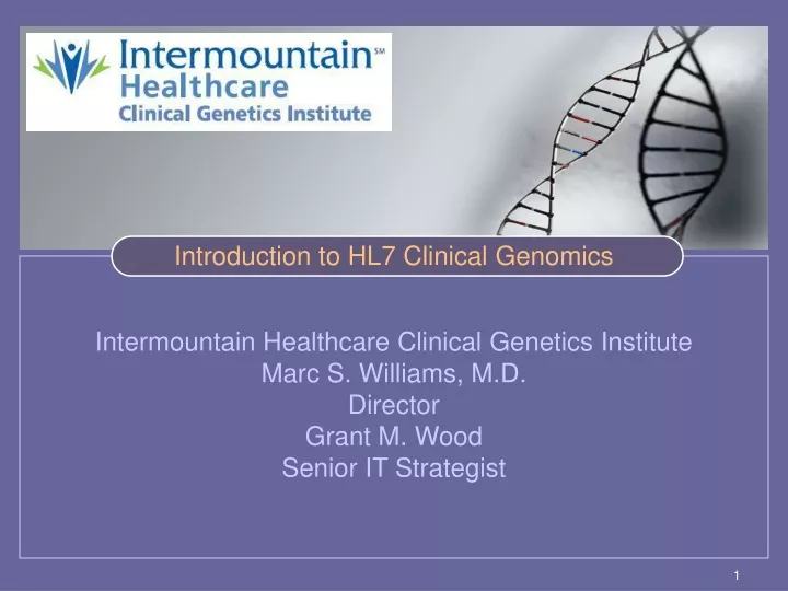 introduction to hl7 clinical genomics