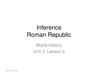 Inference Roman Republic