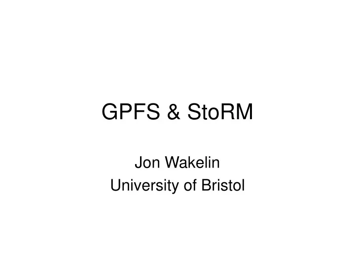 gpfs storm