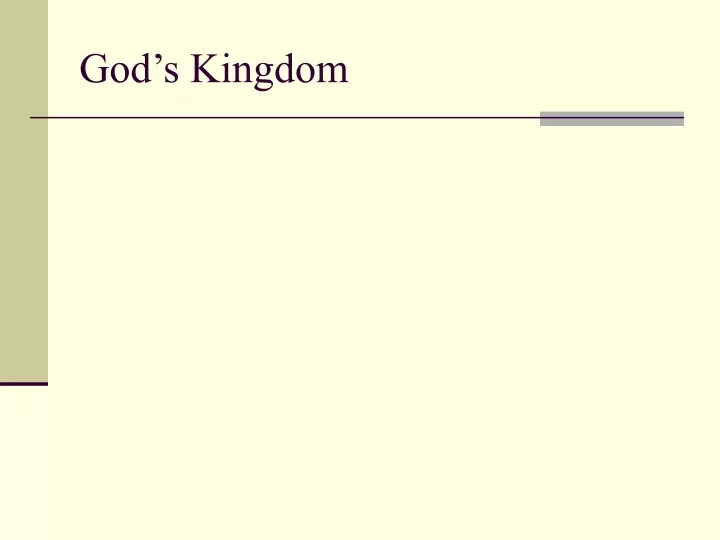 god s kingdom
