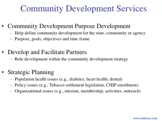 Community Development Services