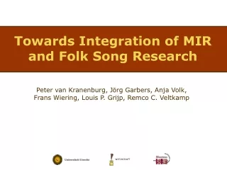 Towards Integration of MIR and Folk Song Research