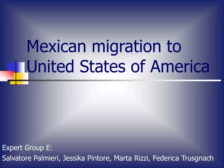 mexican migration to united states of america