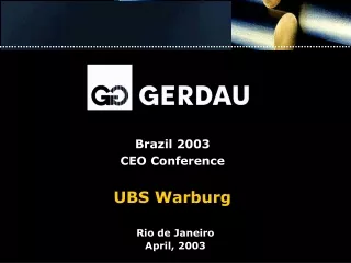 Brazil 2003 CEO Conference UBS Warburg