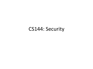 CS144: Security