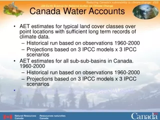 Canada Water Accounts