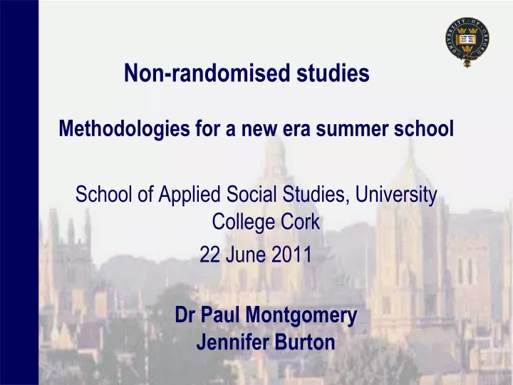 non randomised studies