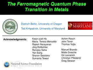 The Ferromagnetic Quantum Phase Transition in Metals