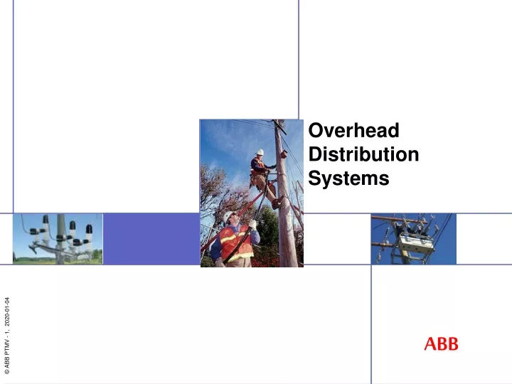 overhead distribution systems