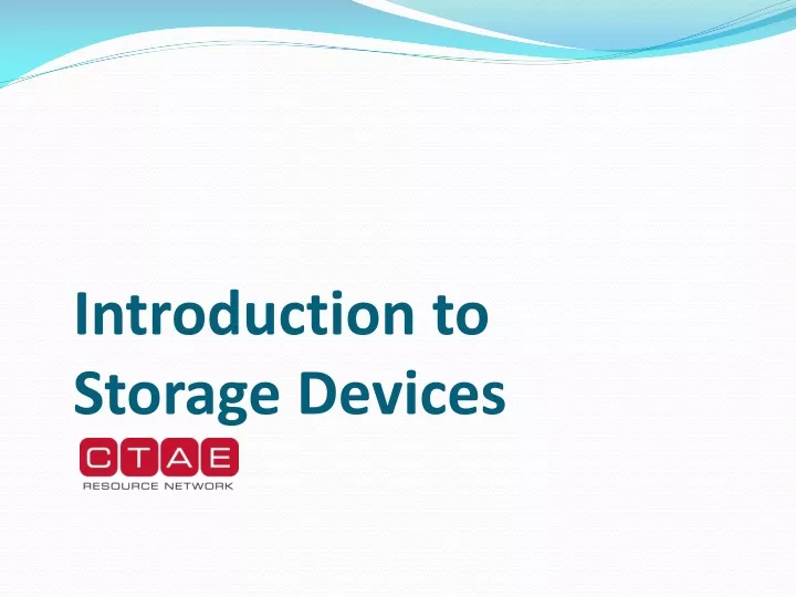 introduction to storage devices