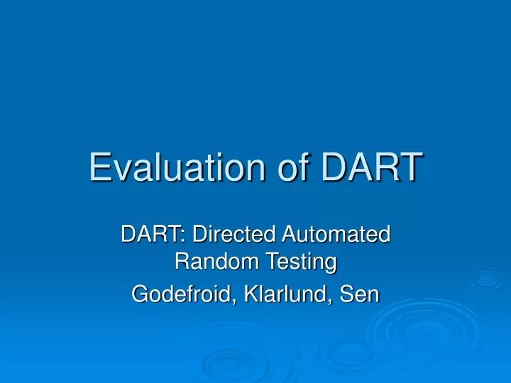evaluation of dart