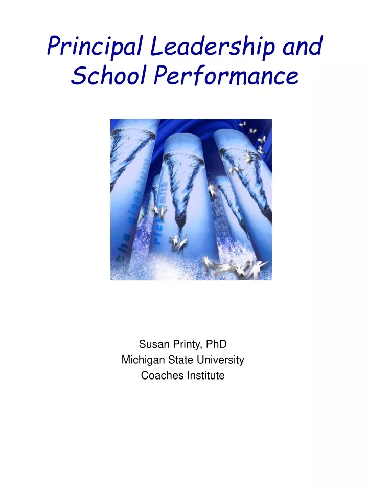 principal leadership and school performance