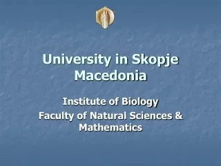 University in Skopje Macedonia