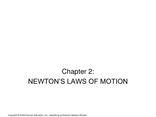 Chapter 2: NEWTON’S LAWS OF MOTION