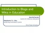 Introduction to Blogs and Wikis in Education - slide 1