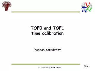 TOF0 and TOF1  time calibration
