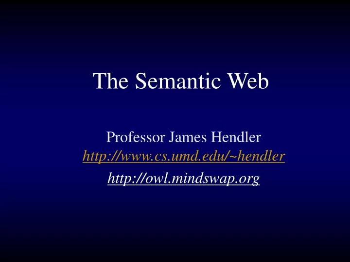 the semantic web