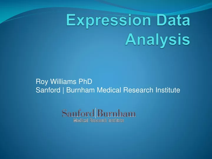 expression data analysis