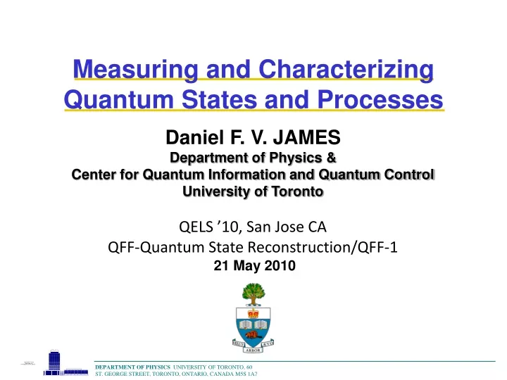 measuring and characterizing quantum states