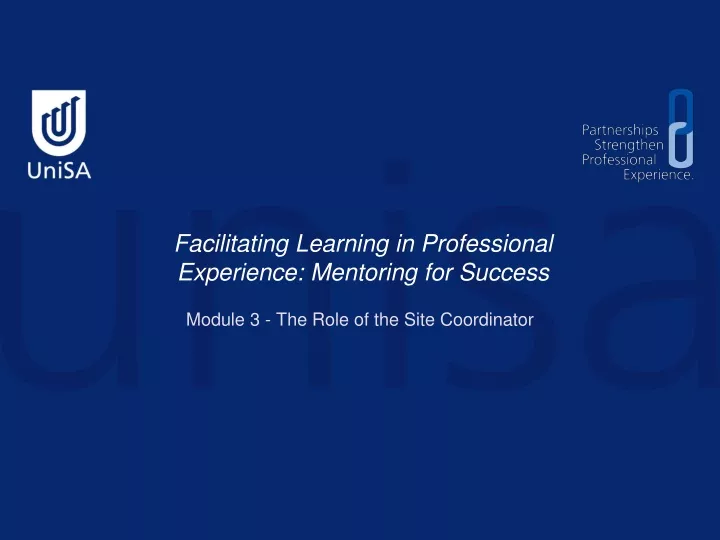 facilitating learning in professional experience mentoring for success