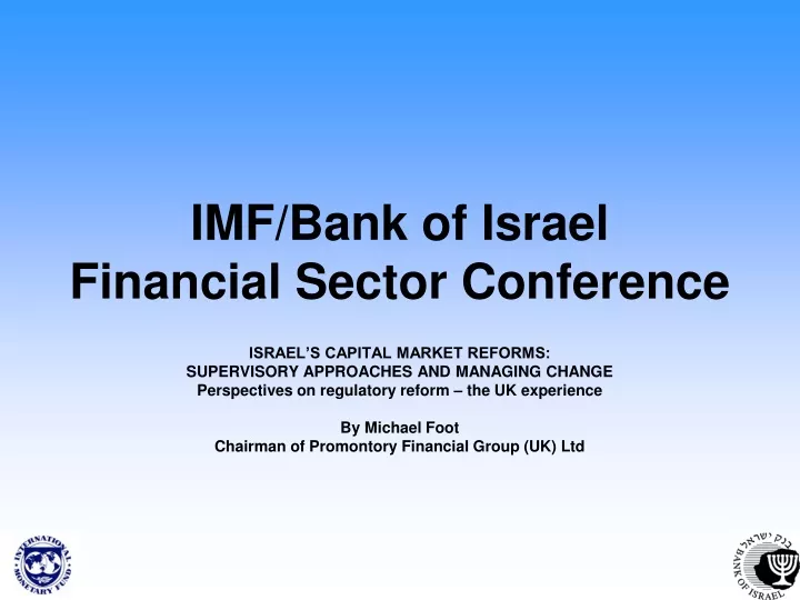 israel s capital market reforms supervisory