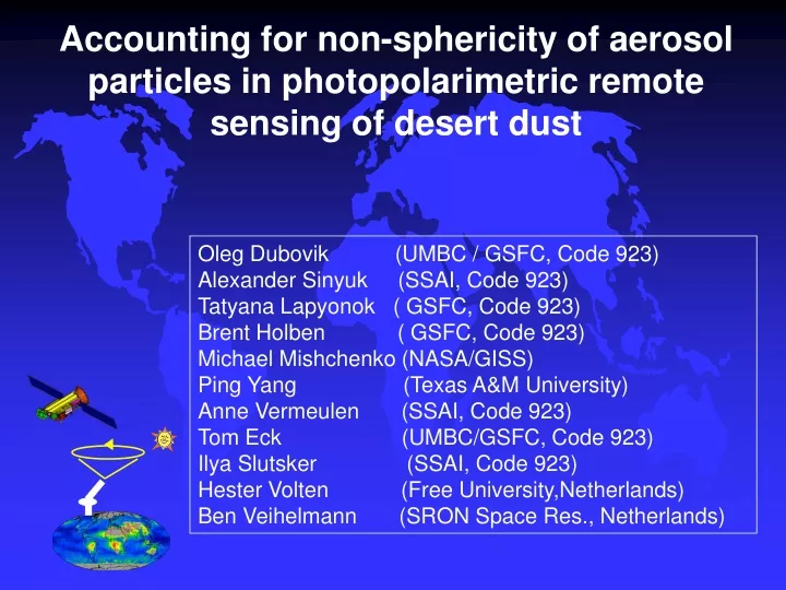 accounting for non sphericity of aerosol