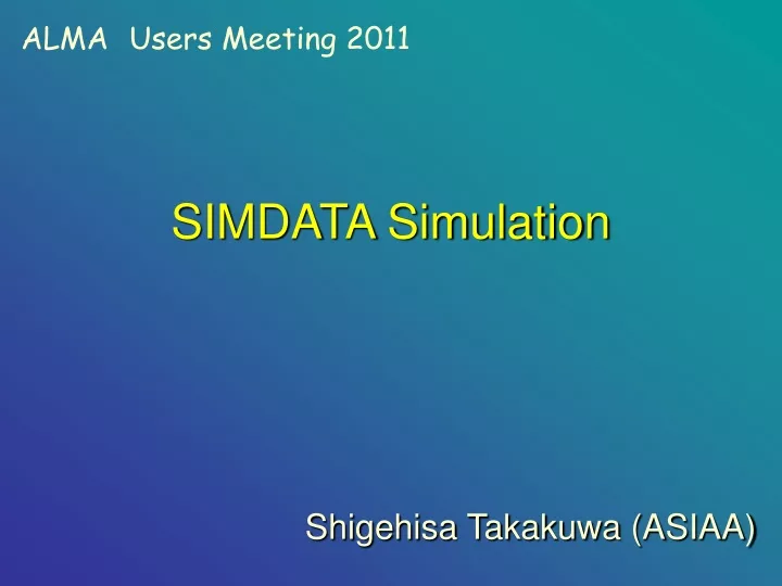 simdata simulation