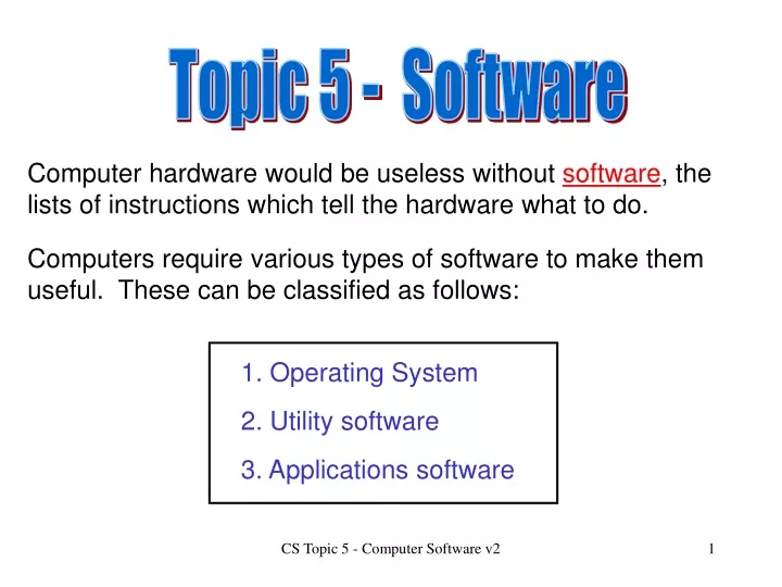 topic 5 software