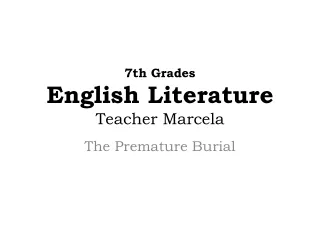 7th Grades English Literature Teacher  Marcela