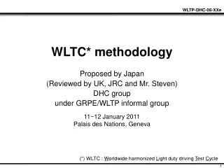 WLTC* methodology