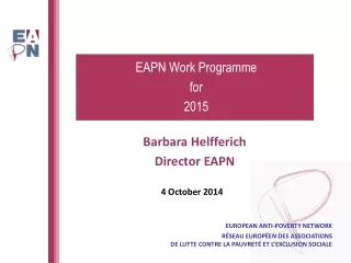 EAPN Work Programme for 2015