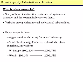 What is urban geography?