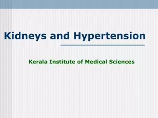 Kidneys and Hypertension