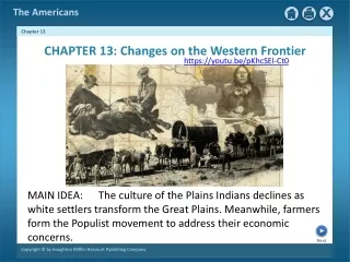 CHAPTER 13: Changes on the Western Frontier