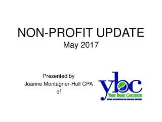 NON-PROFIT UPDATE May 2017