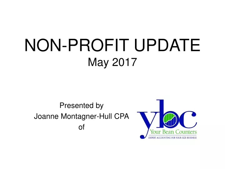 non profit update may 2017