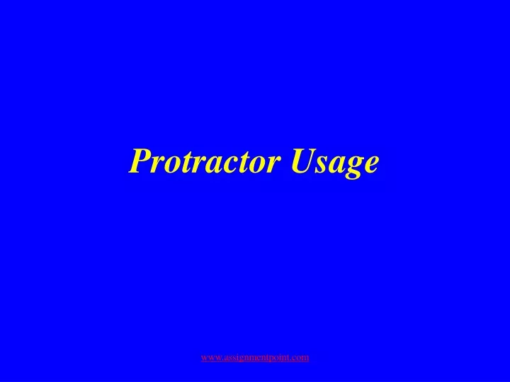 protractor usage
