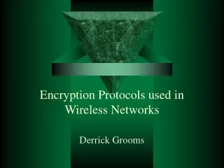 Encryption Protocols used in Wireless Networks