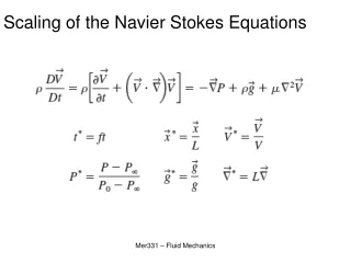 Scaling of the Navier Stokes Equations